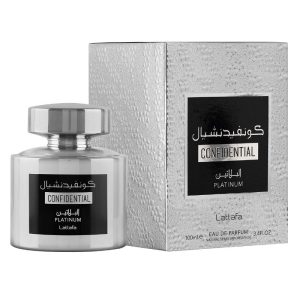 Lattafa Confidential Platinum 3.4 Oz Eau De Parfum - Perfumes Wholesale USA